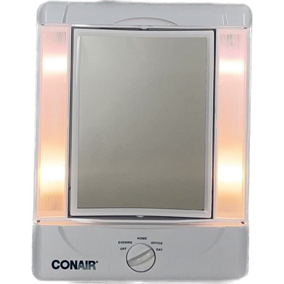 Bath Vintage Conair Dualsided Lighted Makeup Vanity Mirror Model Tm8l 6e Poshmark